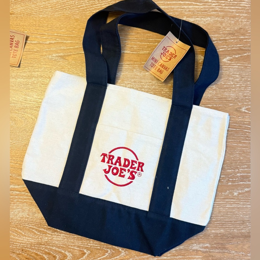 Trader Joe‘s Mini Canvas Tote - Navy Blue